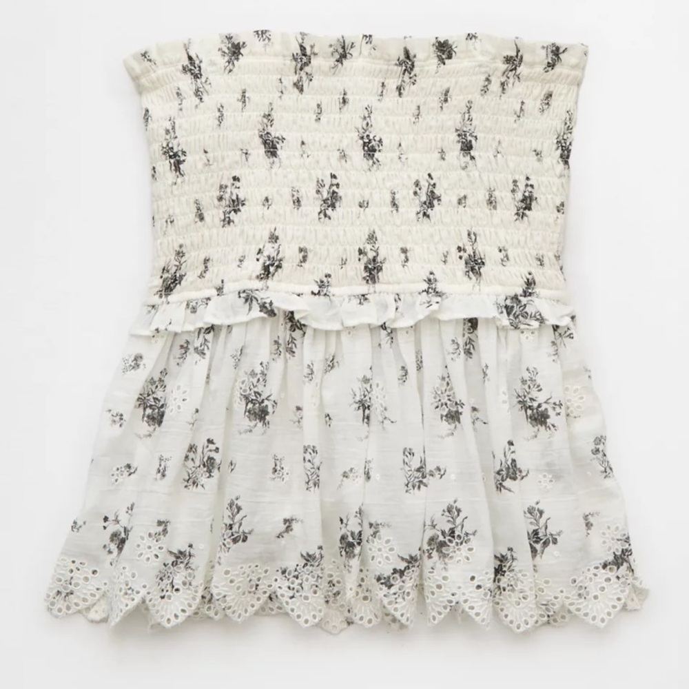 NWT American Eagle Floral Tiered Tube Top Size XL